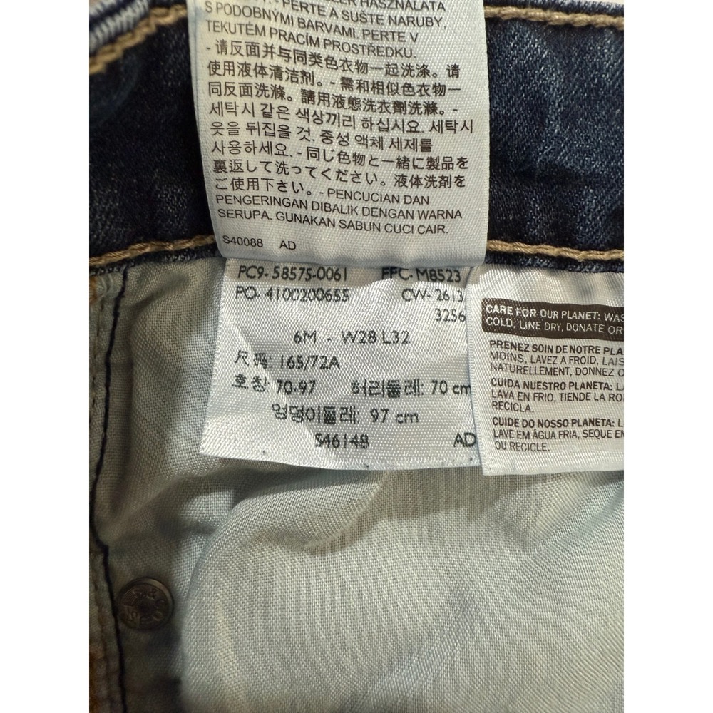 Levi's Women's Mid Rise Skinny Jeans W28 L32 Dark Wash Denim 258 - Picture 3 of 12